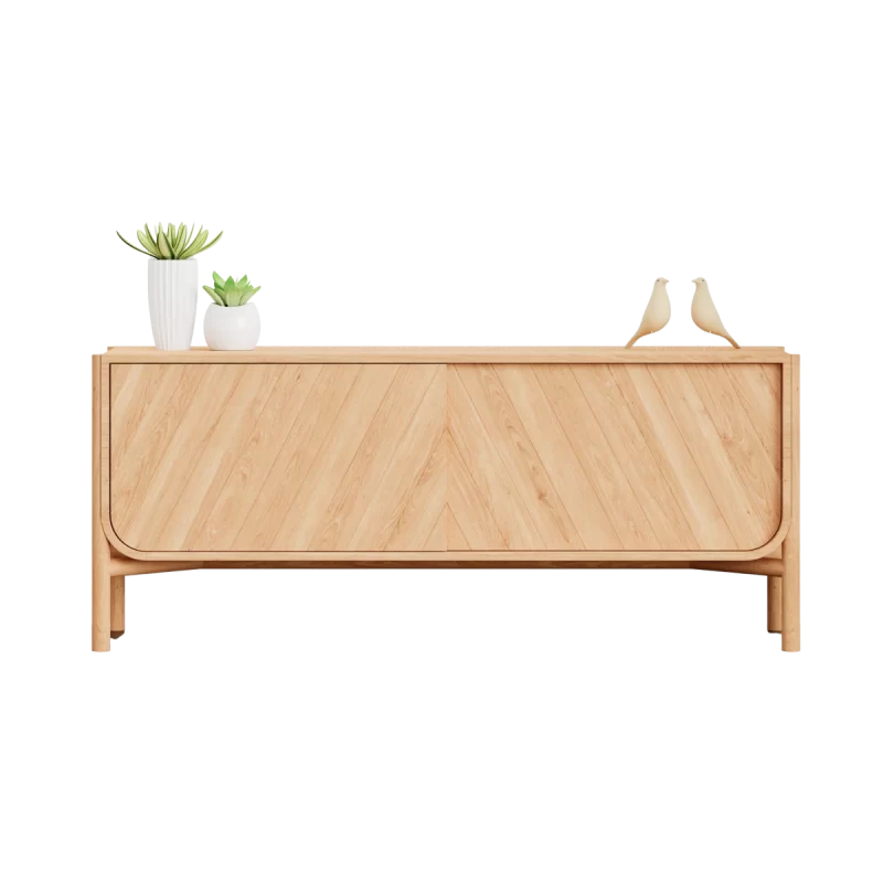 Wooden rounded cabinet